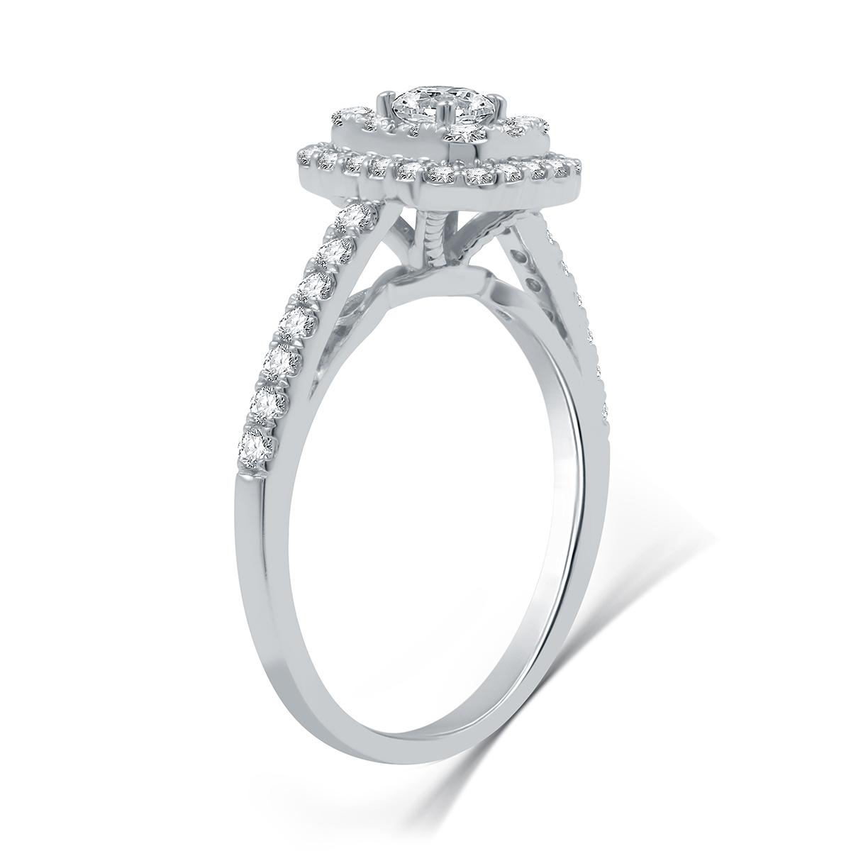 Nova Star® Lab Grown Diamond Emerald Shaped Bridal Ring