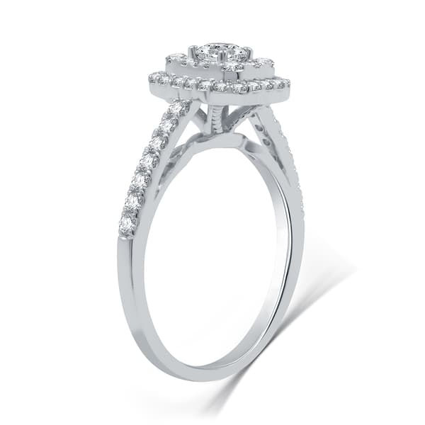 Nova Star® Lab Grown Diamond Emerald Shaped Bridal Ring