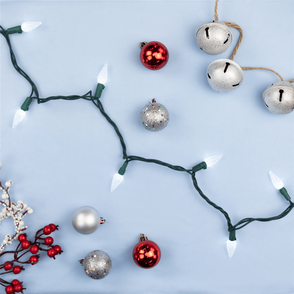 Northlight 66.25ft. Pure White LED Faceted C6 Christmas Lights