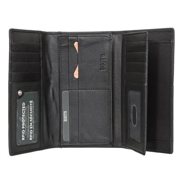 Womens Roots Silhouette Large Checkbook Wallet