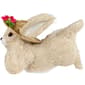 Northlight Seasonal Rabbit with Floral Straw Hat Easter Figurine - image 6