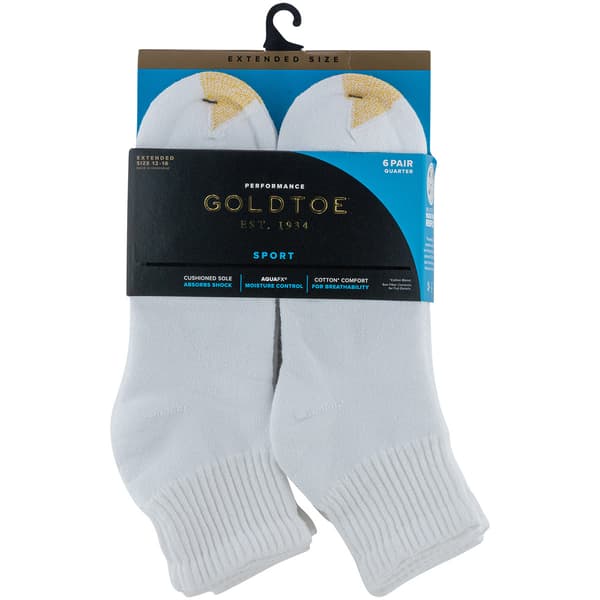 Mens Big & Tall Gold Toe® 6pk. Quarter Socks - image 