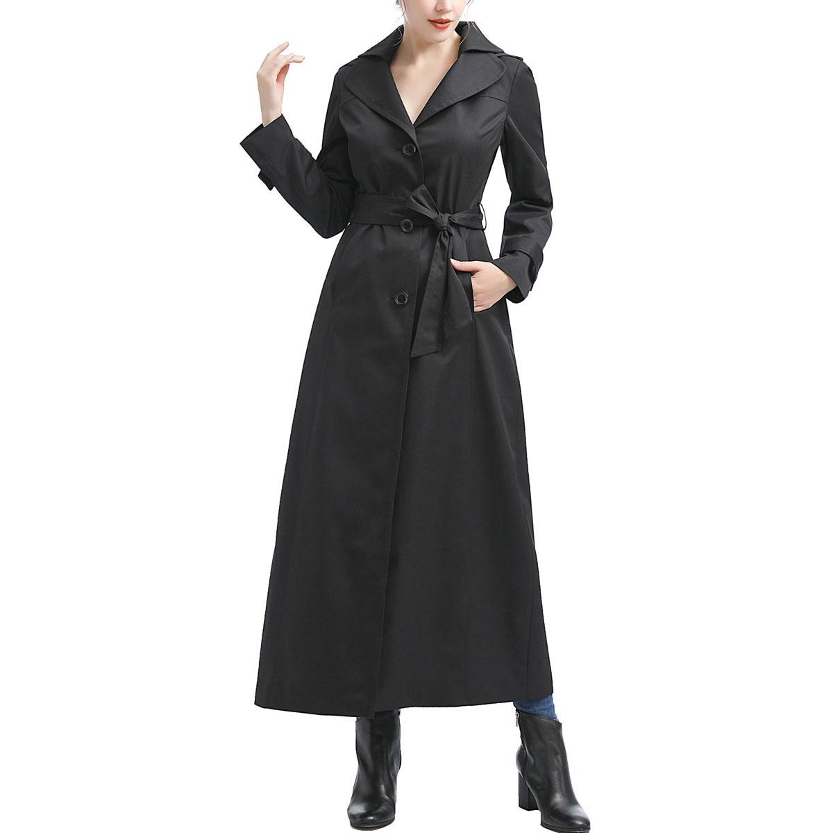 Womens BGSD Waterproof Hooded Long Trench Coat
