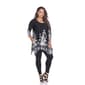Plus Size White Mark Scroll Print Border Tunic - image 1