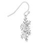 Athra Fine Silver Plated Crystal Snowflake Drop Earrings - image 2