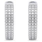 Diamond Classics™ Sterling 1/4ctw. Diamond 3-Row Hoop Earrings - image 2