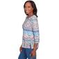 Petite Alfred Dunner Classics_S5 Scroll Geometric Biadere Top - image 2