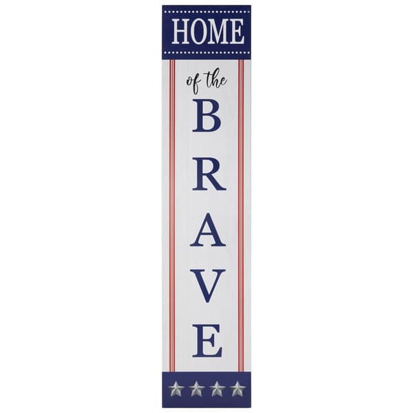 Northlight Seasonal "Home of the Brave" Porch Board Sign