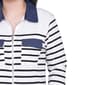 Womens NY Collection Zip Front Stripe French Terry Jacket - image 4