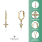 Brilliant Grown Lab-Grown Diamond Cross Accent Earrings - image 4