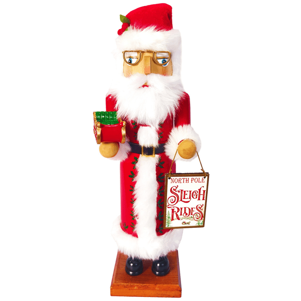 Santa''s Workshop 14in. Sleigh Ride Nutcracker - image 