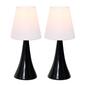 Simple Designs Valencia Mini Touch Table Lamp w/Shades - Set of 2 - image 3
