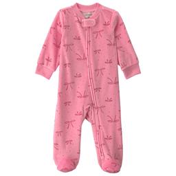 Baby Girl (NB-9M) Carter''s(R) Bow Fleece Zip Sleep & Play Pajamas
