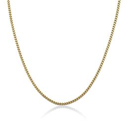 Mens Lynx Stainless Steel Gold-Tone Franco Chain Necklace