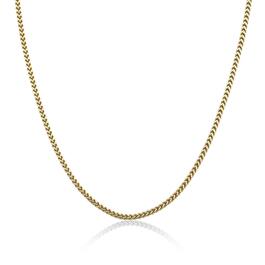 Mens Lynx Stainless Steel Gold-Tone Franco Chain Necklace