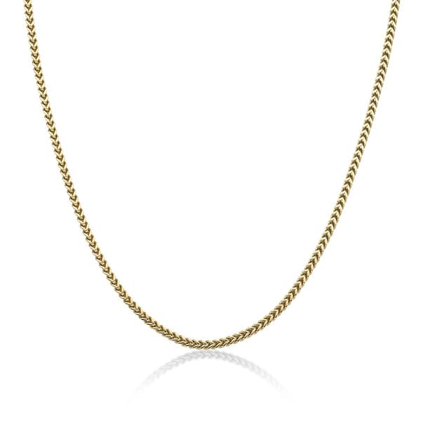 Mens Lynx Stainless Steel Gold-Tone Franco Chain Necklace - image 
