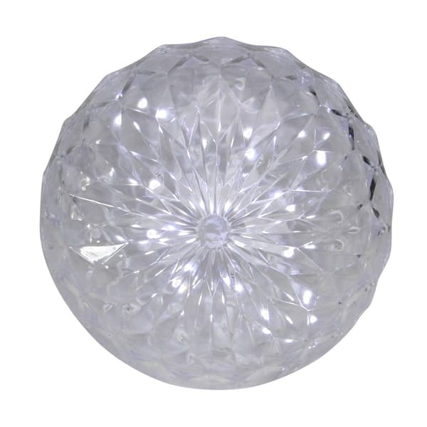 Northlight Seasonal Clear LED Hanging Crystal Sphere Decor - image 