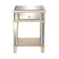 9th & Pike(R) Beige Wood Glam Inspired Accent Table - image 1