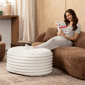 Jaxx Paran Accent Pouf Fluffy Faux Fur Ottoman - image 1