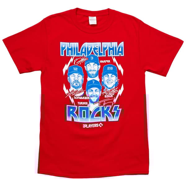 Mens Phillies Rock Stars Team Short Sleeve Tee