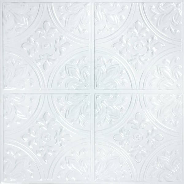 RoomMates&#174; Bright White Tin Tile Peel & Stick Backsplash