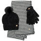 Womens Anne Klein Houndstooth 3pc Scarf / Hat / Glove Set - image 1