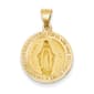 Unisex Gold Classics&#40;tm&#41; 14kt. Polished & Satin Mary Circle Pendant - image 1