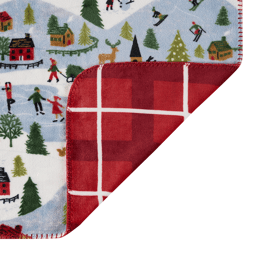 Hallmark Frostvale Reversible Plush Holiday Throw