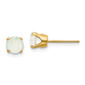 Gemstone Classics&#40;tm&#41; Yellow Gold 5mm Opal Stud Earrings - image 1