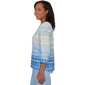 Petite Alfred Dunner Caribbean Blues Keyhole Neck Ombre Blouse - image 4