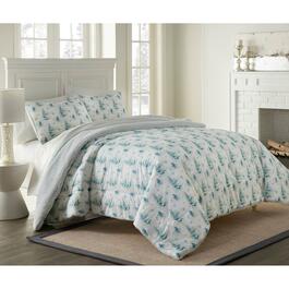 Micro Flannel&#40;R&#41; Reverse to Sherpa Water Color Pines Comforter Set