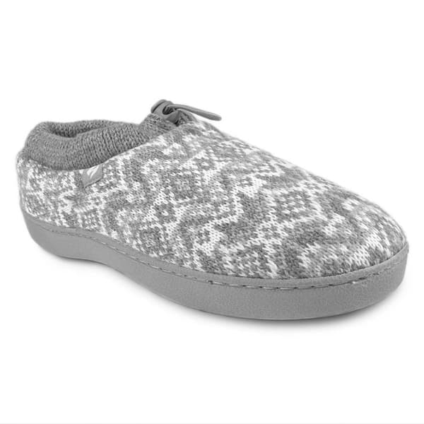 Womens Heat Holders(R) Emma Fair Isle Knit Drawstring Slippers