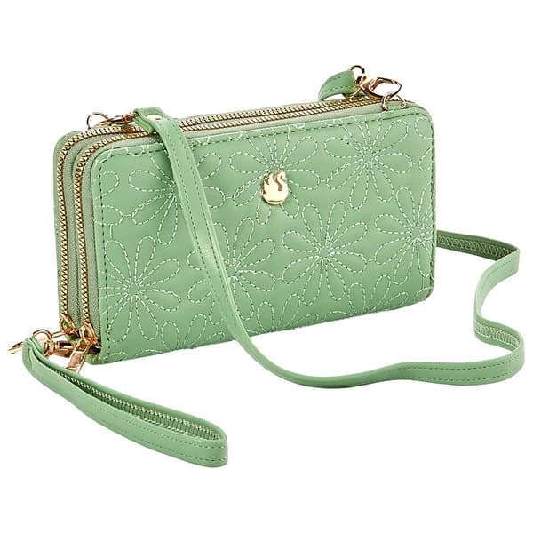 Womens Gloria Vanderbilt Daisy Quilt Crossbody Wallet