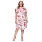 Plus Size SLNY Chiffon Print Tier Dress - image 1