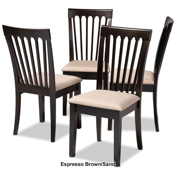 Baxton Studio Minette Wood Dining Chairs - Set of 4