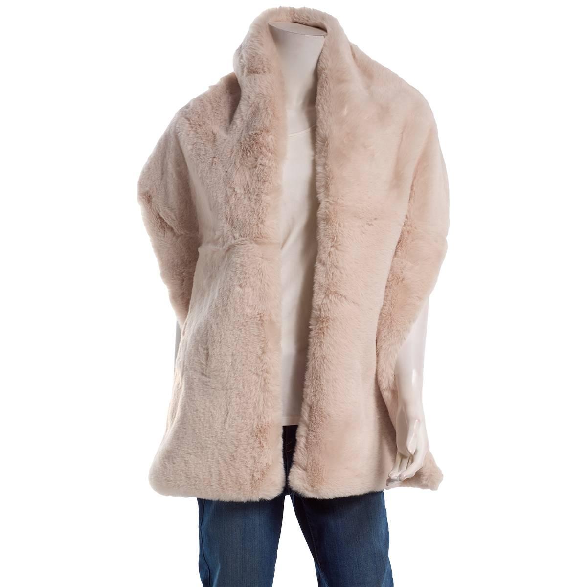 Womens Modena Faux Mink Stole