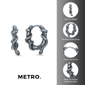 Mens Lynx Stainless Steel Snake Coil Hoop Earrings - image 4