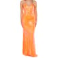 Juniors Crystal Doll Placement Sequin Empire Waist Mermaid Dress - image 3