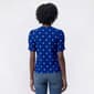 Womens Anne Klein Short Pleated Sleeve Dot Blouse - image 2