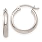 Gold Classics(tm) 14kt. White Gold 12x2.75mm Hoop Earrings - image 1