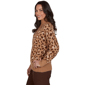 Womens Hearts of Palm Berry Fabulous Mock Neck Leopard Sweater - image 4