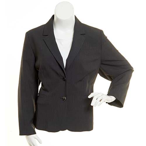 Plus Size Calvin Klein Two Button Blazer - Charcoal