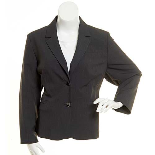 Plus Size Calvin Klein Two Button Blazer - Charcoal - image 