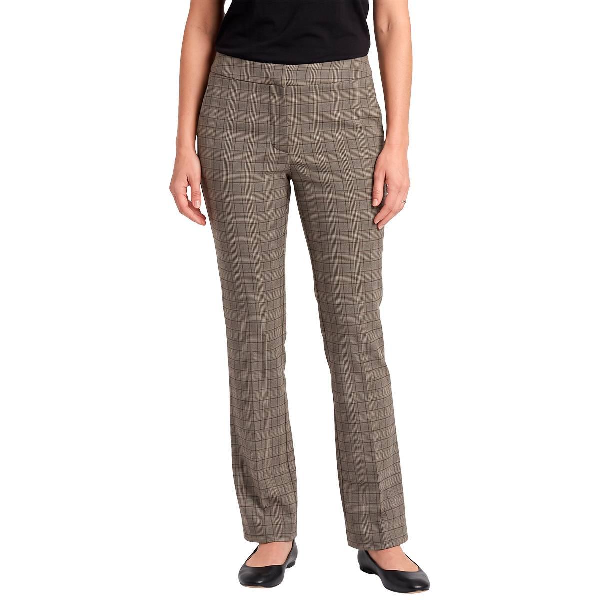 Petite Zac & Rachel Plaid Straight Leg Pants