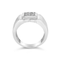 Mens Haus of Brilliance Diamond Miracle-Set Ridged Band Ring - image 5