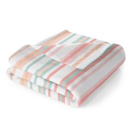 Spirit Linen Home&#40;tm&#41; Velvet Plush Watercolor Stripe Throw Blanket