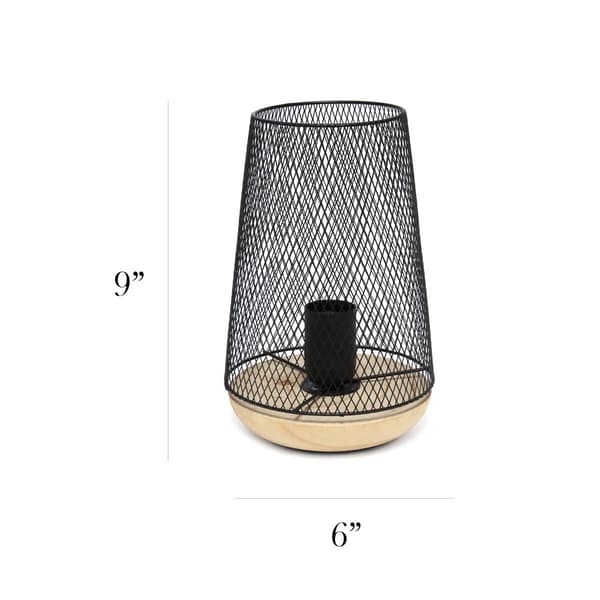 Simple Designs Wired Uplight Table Lamp w/Mesh Shade