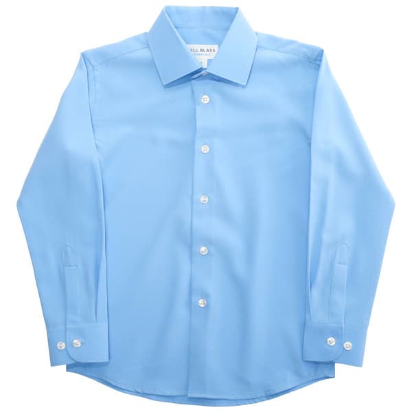 Boys (4-7) Bill Blass Solid Dress Shirt - Della Robbia Blue - image 