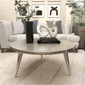 9th & Pike® Traditional Silver Aluminum Metal Coffee Table - image 7