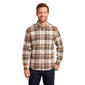 Young Mens Architect(R) Jean Co. Flannel Shirt - Cream/Brown - image 1